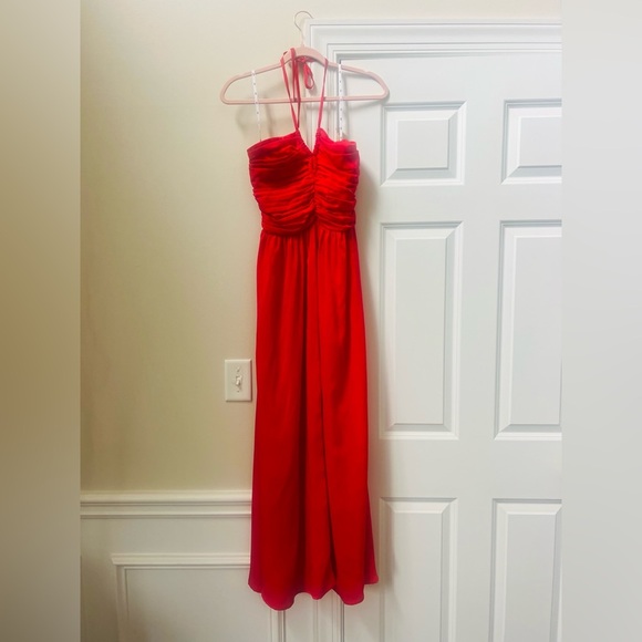 Stunning DKNY Bold Red maxi dress size xs - Picture 1 of 8